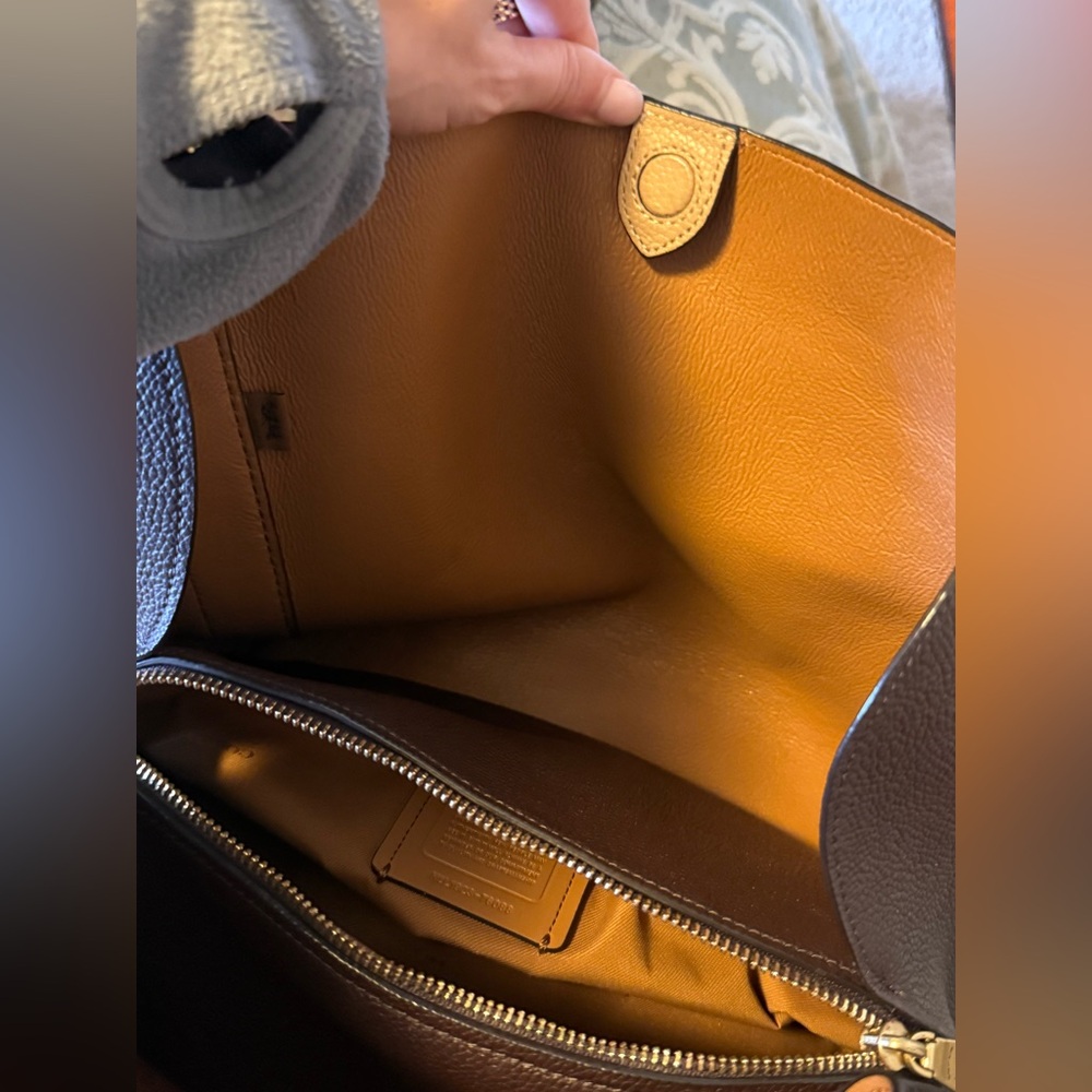 Coach Two-Tone Tan and Brown Shoulder Bag - Picture 11 of 11